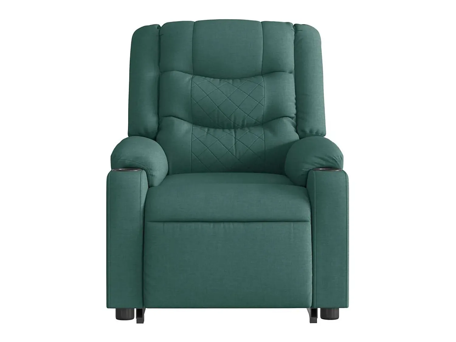 Poltrona Confortável | Poltrona reclinável elevatória tecido verde-escuro SHL702551^ Poltrona