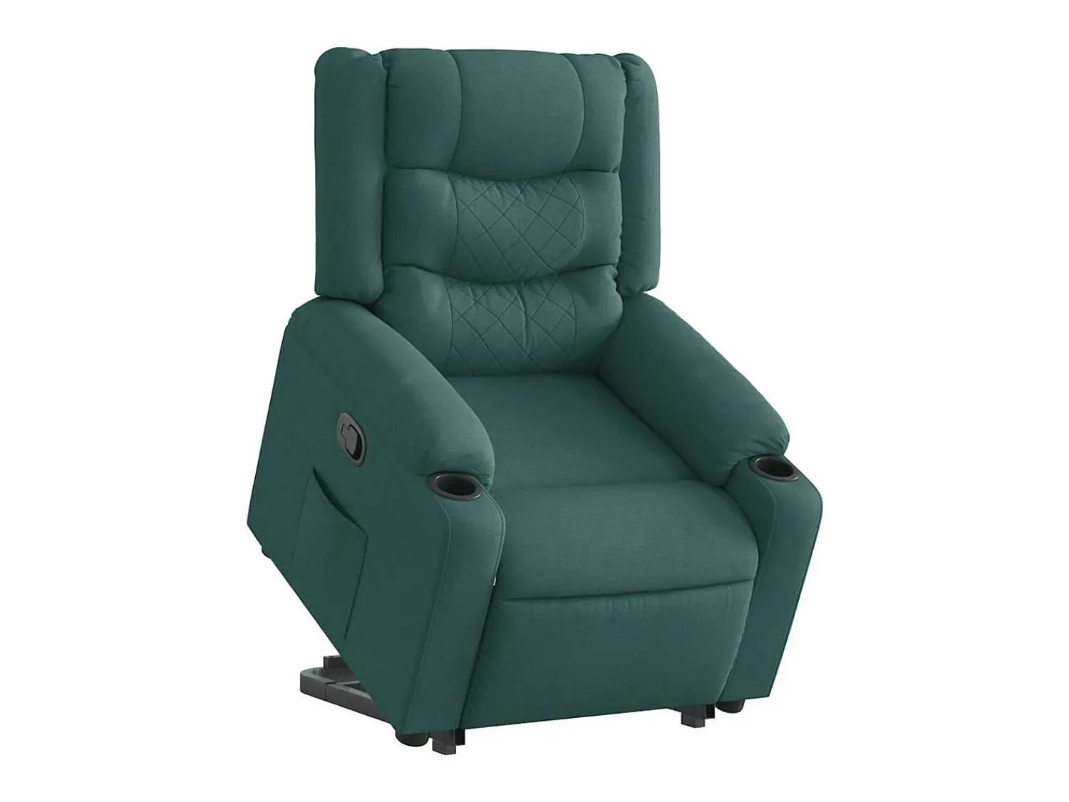 Poltrona Confortável | Poltrona reclinável elevatória tecido verde-escuro SHL702551^ Poltrona