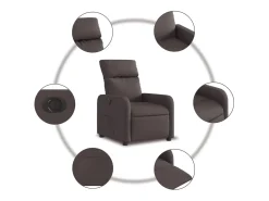 Poltrona Confortável | Poltrona reclinável elevatória elétrica tecido -escuro SHL664853^ Poltrona