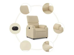 Poltrona Confortável | Poltrona reclinável elétrica tecido cor SHL395101^ Poltrona