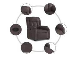 Poltrona Confortável | Poltrona reclinável elevatória tecido -escuro SHL364770^ Poltrona