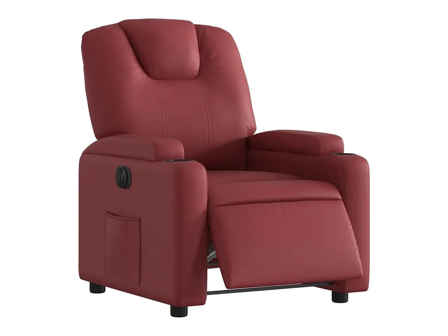 Poltrona* Poltrona Confortável | Poltrona reclinável elétrica couro artificial tinto SHL394324 Vermelho