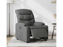Poltrona Confortável | Poltrona reclinável elétrica tecido cinzento-escuro SHL158991^ Poltrona
