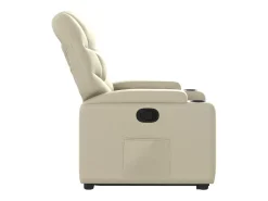 Best Poltrona Confortável | Poltrona reclinável elevatória couro artificial cor SHL878220 Creme