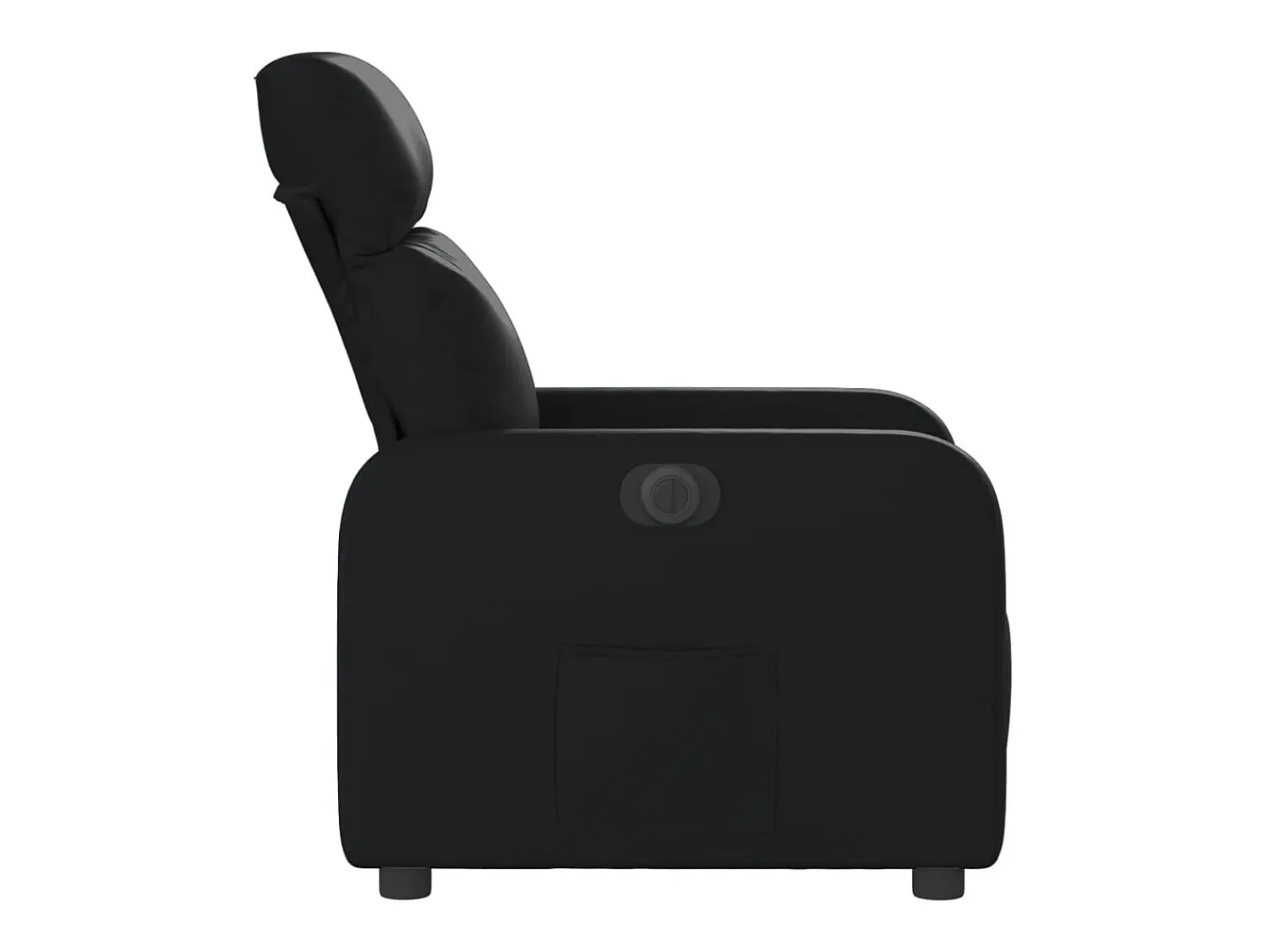 Sale Poltrona Confortável | Poltrona reclinável elétrica couro artificial SHL830730 Preto