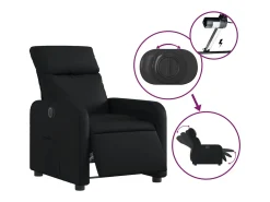 Sale Poltrona Confortável | Poltrona reclinável elétrica couro artificial SHL830730 Preto
