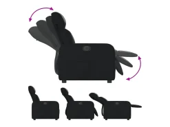 Sale Poltrona Confortável | Poltrona reclinável elétrica couro artificial SHL830730 Preto