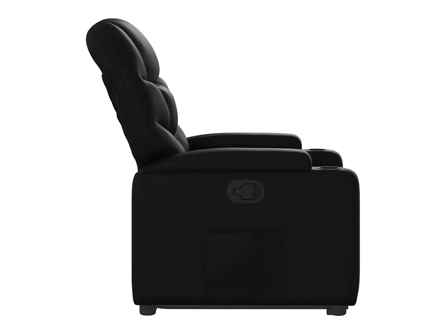 Outlet Poltrona Confortável | Poltrona reclinável elevatória couro artificial SHL307687 Preto