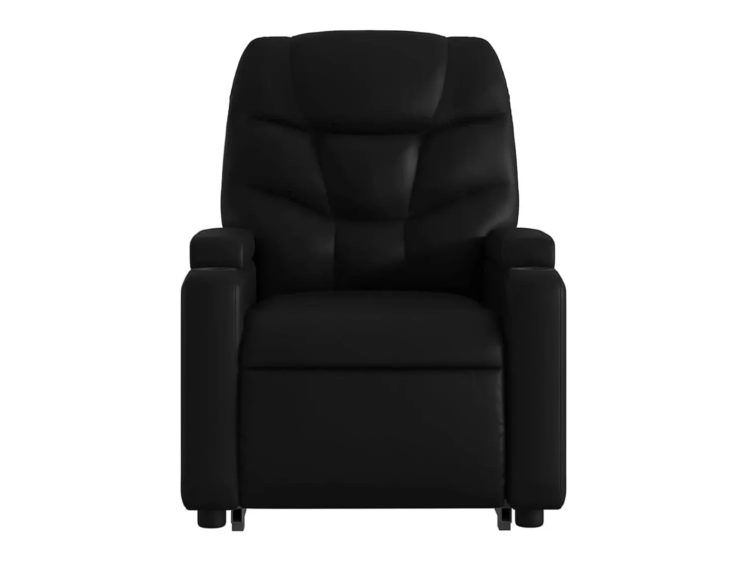 Outlet Poltrona Confortável | Poltrona reclinável elevatória couro artificial SHL307687 Preto
