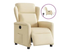 Poltrona* Poltrona Confortável | Poltrona reclinável elétrica tecido cor SHL699340 Creme