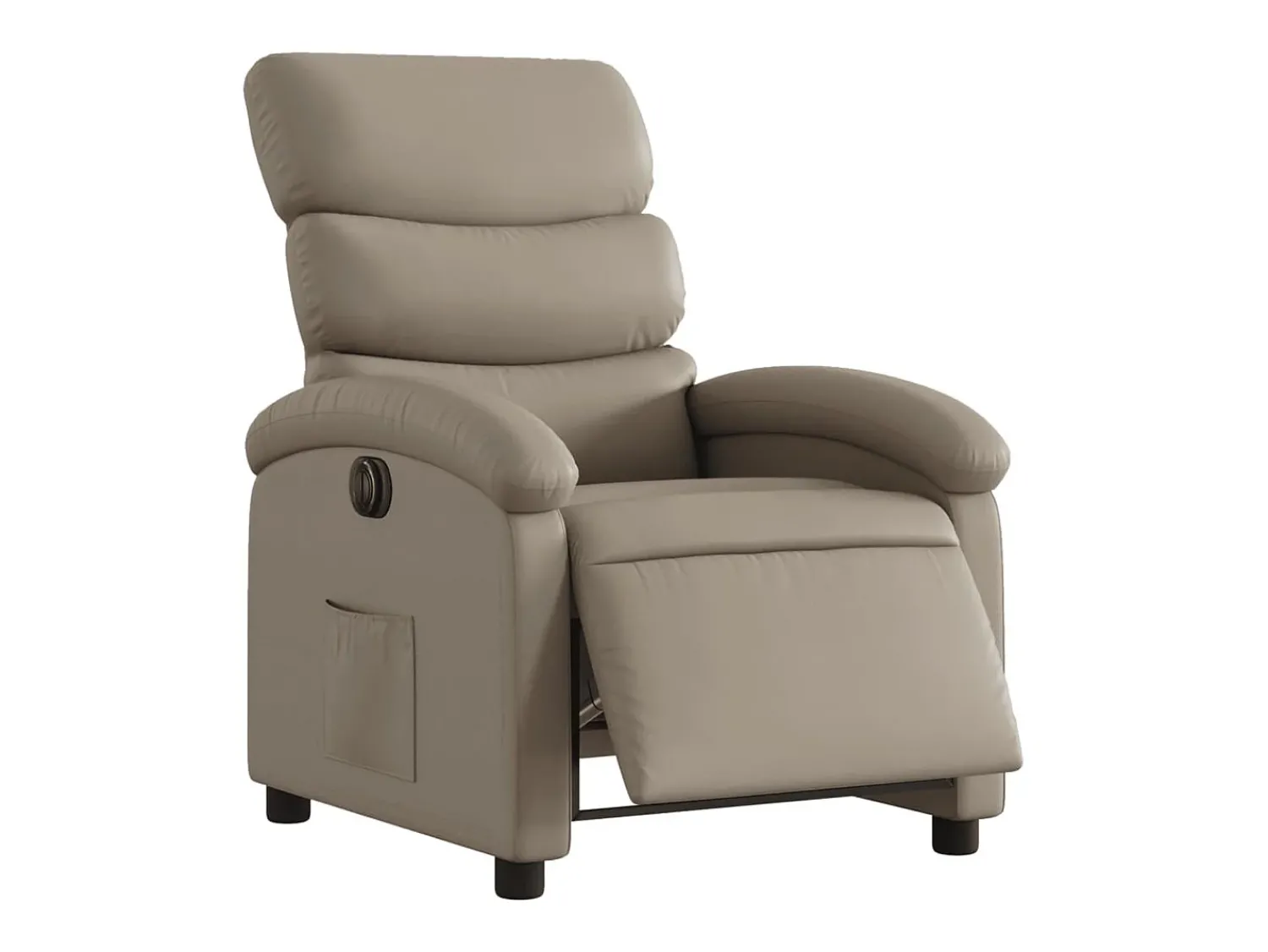 Poltrona| Poltrona Confortável | Poltrona reclinável elétrica couro artificial cor cappuccino SHL966184 Castanho