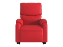 Poltrona| Poltrona Confortável | Poltrona reclinável elevatória couro artificial SHL328829 Vermelho