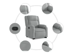 Poltrona Confortável | Poltrona reclinável elevatória tecido -claro SHL326594^ Poltrona