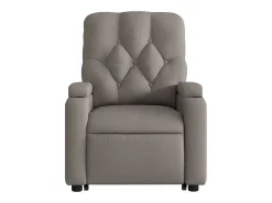 Clearance Poltrona Confortável | Poltrona reclinável elevatória tecido cinzento-acastanhado SHL671220 Taupe