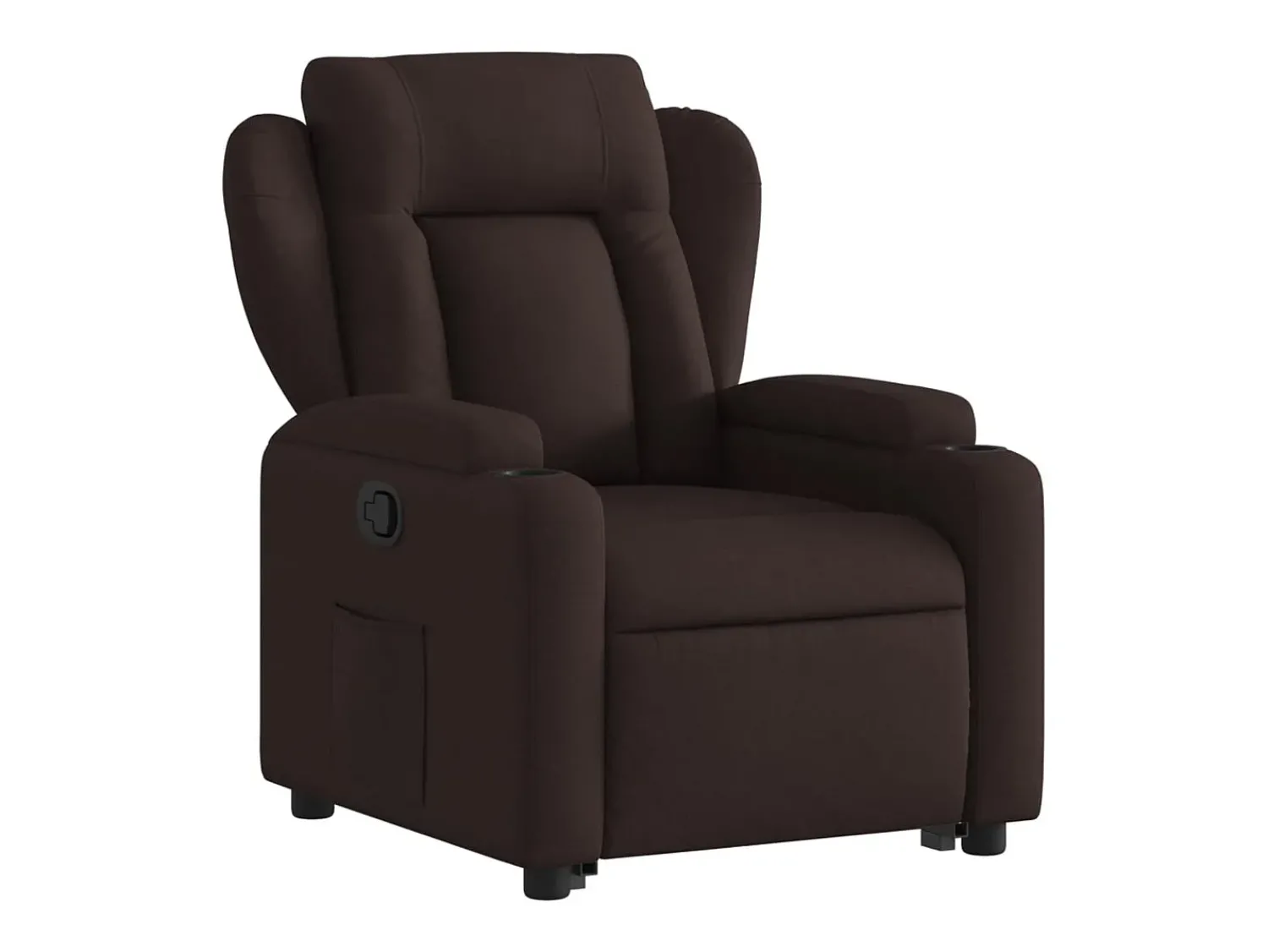 Best Poltrona Confortável | Poltrona reclinável elevatória tecido -escuro SHL503911 Castanho