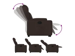 Best Poltrona Confortável | Poltrona reclinável elevatória tecido -escuro SHL503911 Castanho