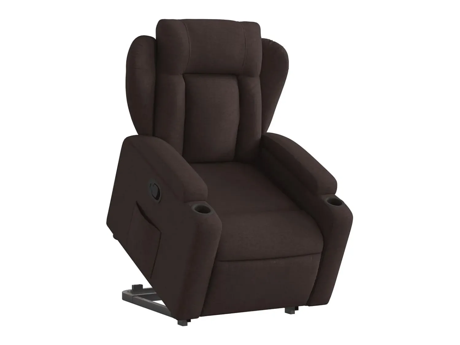 Best Poltrona Confortável | Poltrona reclinável elevatória tecido -escuro SHL503911 Castanho