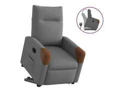 Poltrona* Poltrona Confortável | Poltrona reclinável elevatória tecido cinzento-escuro SHL757023 Cinza antracite