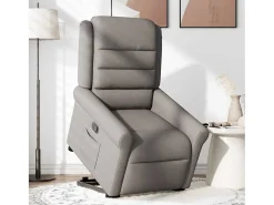 Sale Poltrona Confortável | Poltrona reclinável elevatória tecido cinzento-acastanhado SHL819448 Taupe