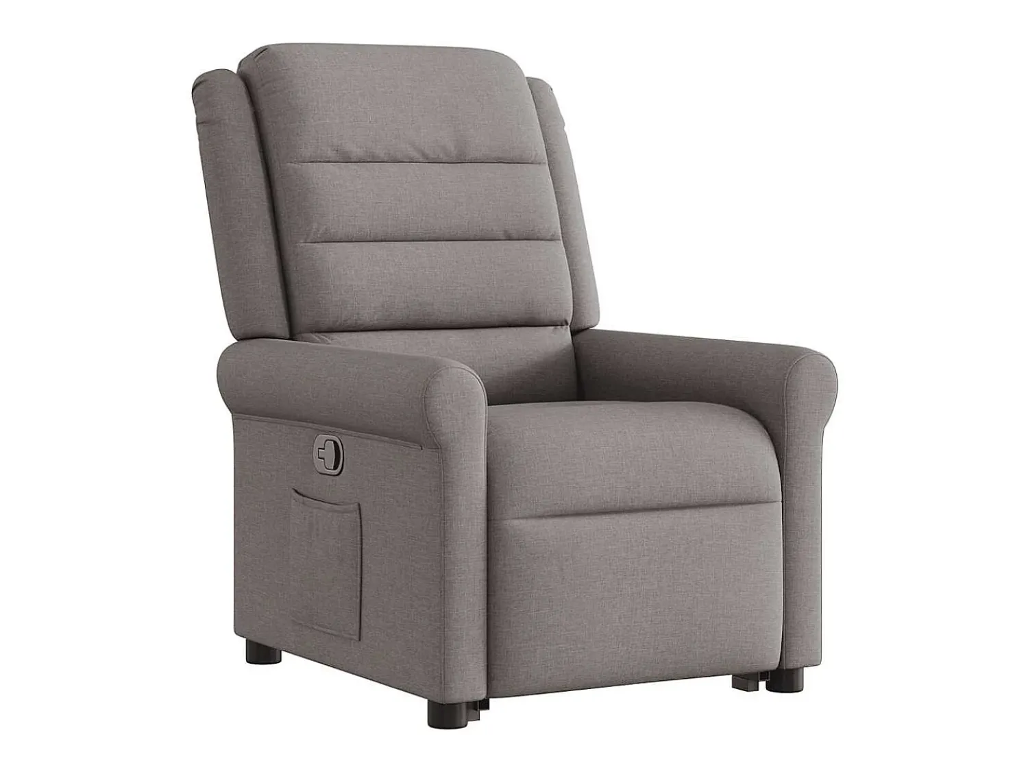 Sale Poltrona Confortável | Poltrona reclinável elevatória tecido cinzento-acastanhado SHL819448 Taupe