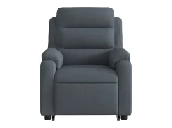 Poltrona Confortável | Poltrona reclinável elevatória veludo cinzento-escuro SHL584663^ Poltrona