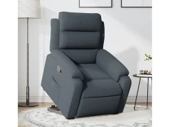 Poltrona Confortável | Poltrona reclinável elevatória veludo cinzento-escuro SHL584663^ Poltrona