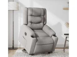 Poltrona| Poltrona Confortável | Poltrona reclinável elevatória elétrica tecido -nublado SHL795602 Cinzento