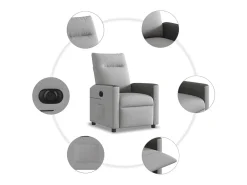 Poltrona Confortável | Poltrona reclinável elétrica tecido -nublado SHL973467^ Poltrona