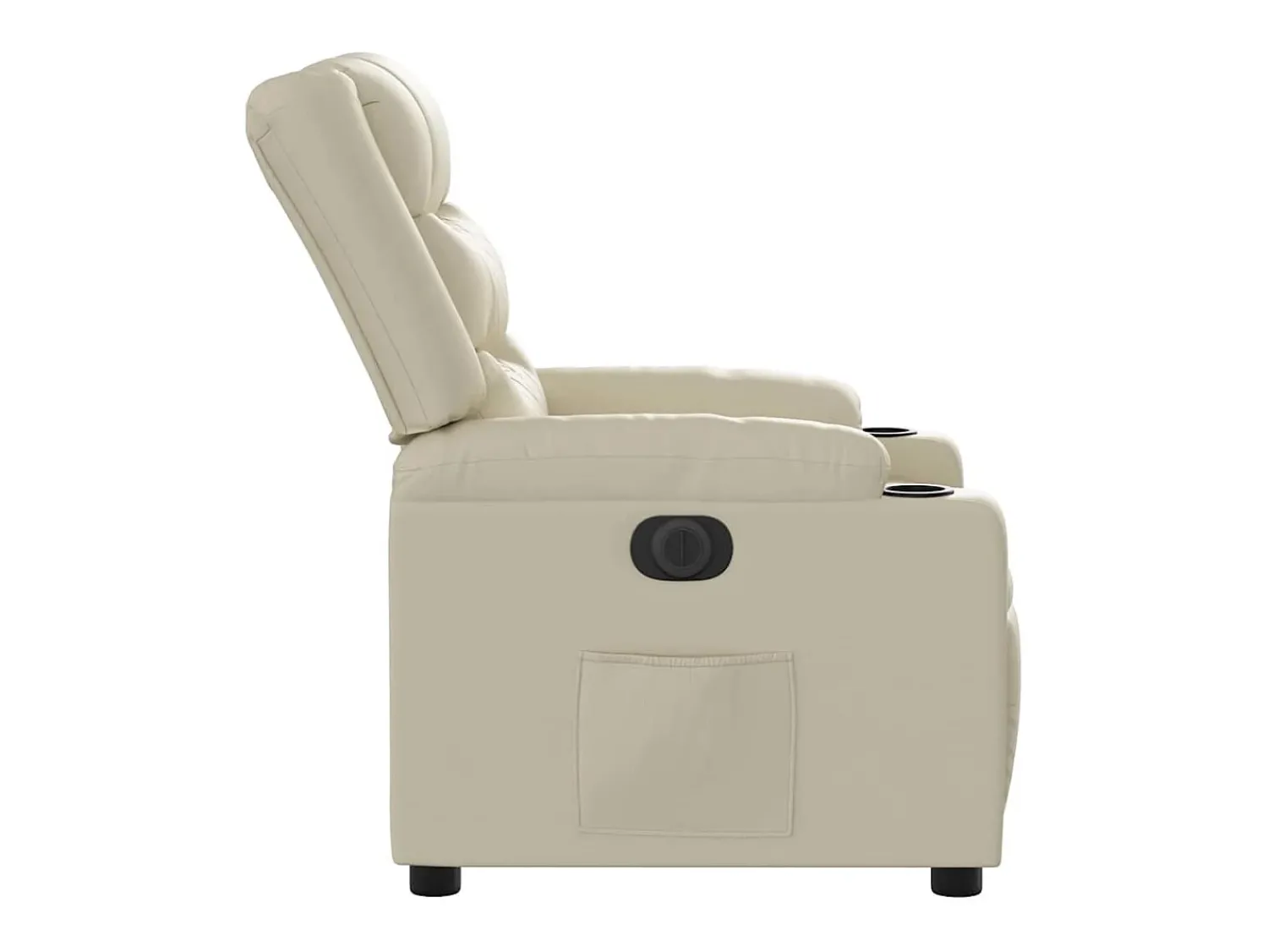 Poltrona| Poltrona Confortável | Poltrona reclinável elétrica couro artificial cor SHL5269 Creme