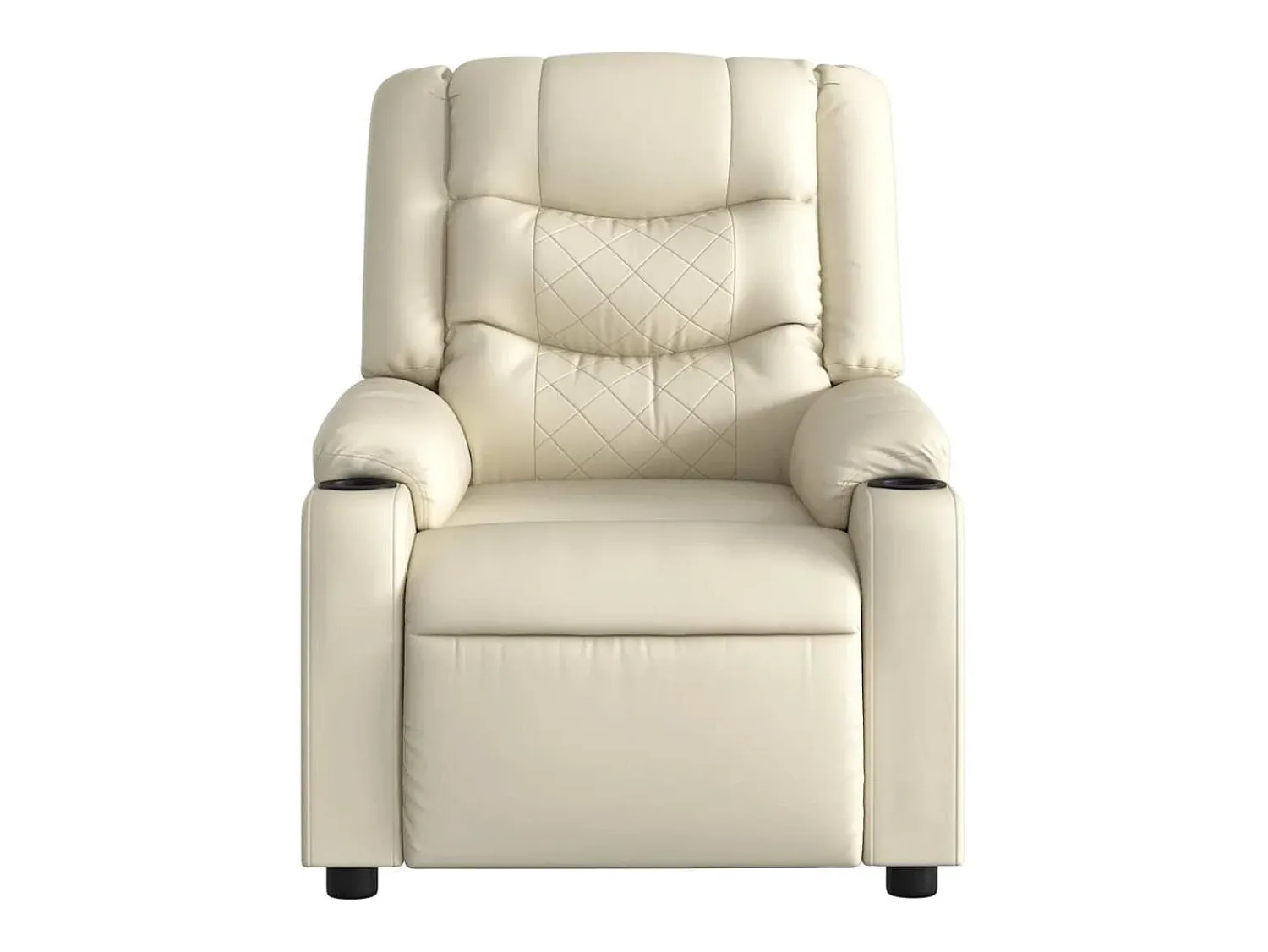 Poltrona| Poltrona Confortável | Poltrona reclinável elétrica couro artificial cor SHL5269 Creme