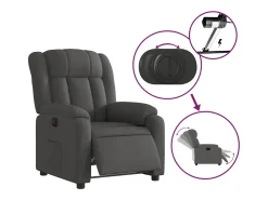 Poltrona| Poltrona Confortável | Poltrona reclinável elétrica tecido cinzento-escuro SHL370758 Cinza antracite