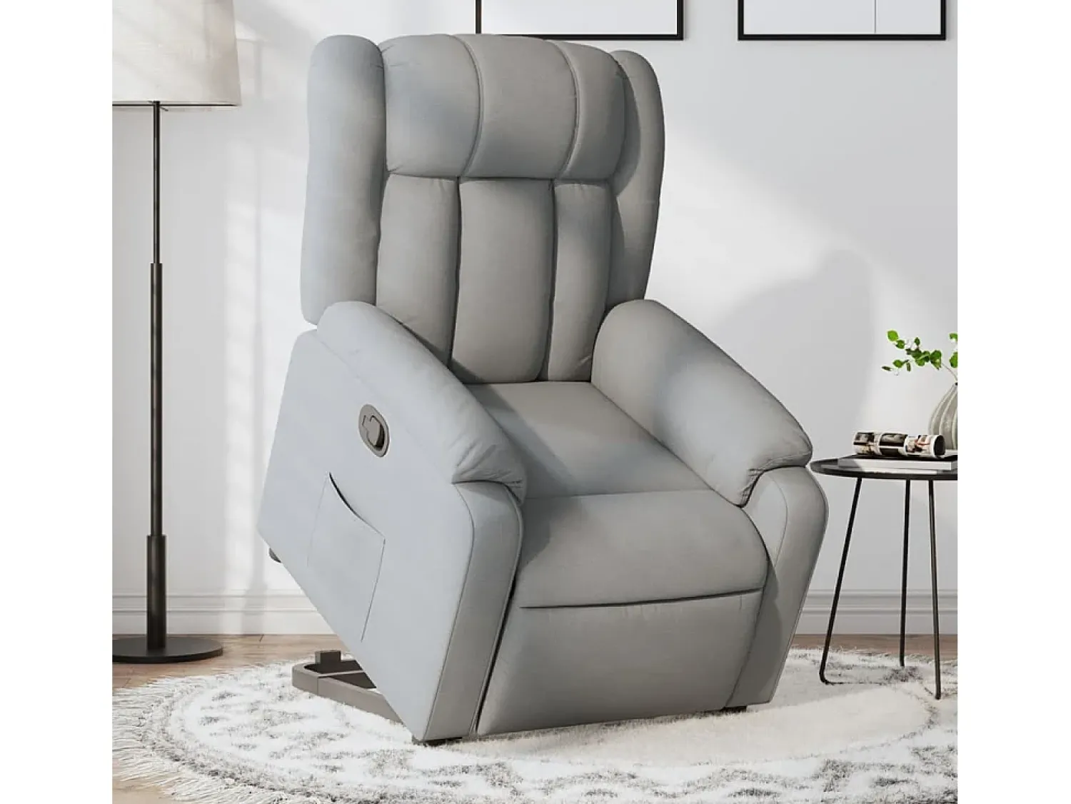 Sale Poltrona Confortável | Poltrona reclinável elevatória tecido -claro SHL106029 Cinzento