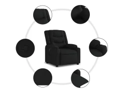 Poltrona| Poltrona Confortável | Poltrona reclinável elevatória tecido SHL819812 Preto