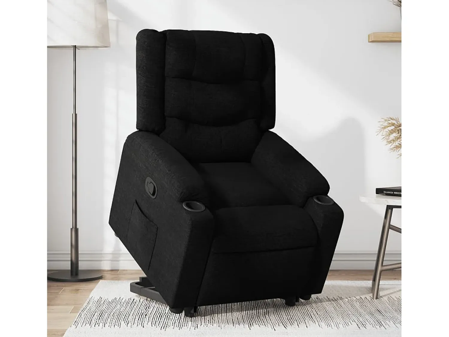 Poltrona| Poltrona Confortável | Poltrona reclinável elevatória tecido SHL819812 Preto