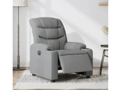 Poltrona| Poltrona Confortável | Poltrona reclinável elétrica tecido -claro SHL975881 Cinzento