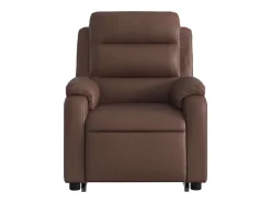 Clearance Poltrona Confortável | Poltrona reclinável elevatória couro artificial SHL422837 Castanho
