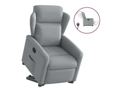 Poltrona* Poltrona Confortável | Poltrona reclinável elevatória tecido -claro SHL7026 Cinzento