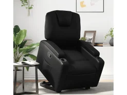 Poltrona* Poltrona Confortável | Poltrona reclinável elevatória couro artificial SHL525553 Preto