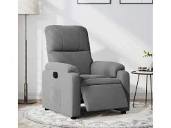 Sale Poltrona Confortável | Poltrona reclinável elétrica tecido de microfibra cinza-escuro SHL133376 Cinza antracite