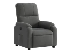 Sale Poltrona Confortável | Poltrona reclinável elétrica tecido de microfibra cinza-escuro SHL133376 Cinza antracite