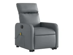 Poltrona* Poltrona Confortável | Poltrona reclinável elevatória elétrica couro artificial cinza SHL633353 Cinzento