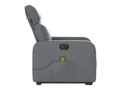 Poltrona* Poltrona Confortável | Poltrona reclinável elevatória elétrica couro artificial cinza SHL633353 Cinzento