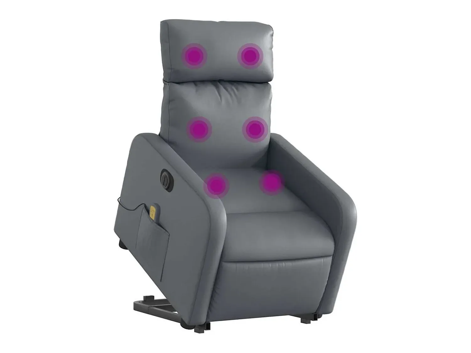 Poltrona* Poltrona Confortável | Poltrona reclinável elevatória elétrica couro artificial cinza SHL633353 Cinzento
