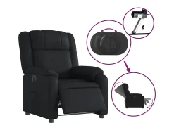 Online Poltrona Confortável | Poltrona reclinável elétrica couro artificial SHL107486 Preto