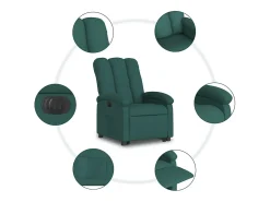 Poltrona Confortável | Poltrona reclinável elevatória elétrica tecido verde-escuro SHL859456^ Poltrona