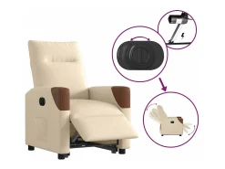 Poltrona| Poltrona Confortável | Poltrona reclinável elevatória elétrica tecido cor SHL770495 Creme