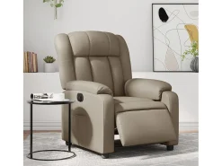 Poltrona* Poltrona Confortável | Poltrona reclinável elétrica couro artificial cor cappuccino SHL12749 Castanho
