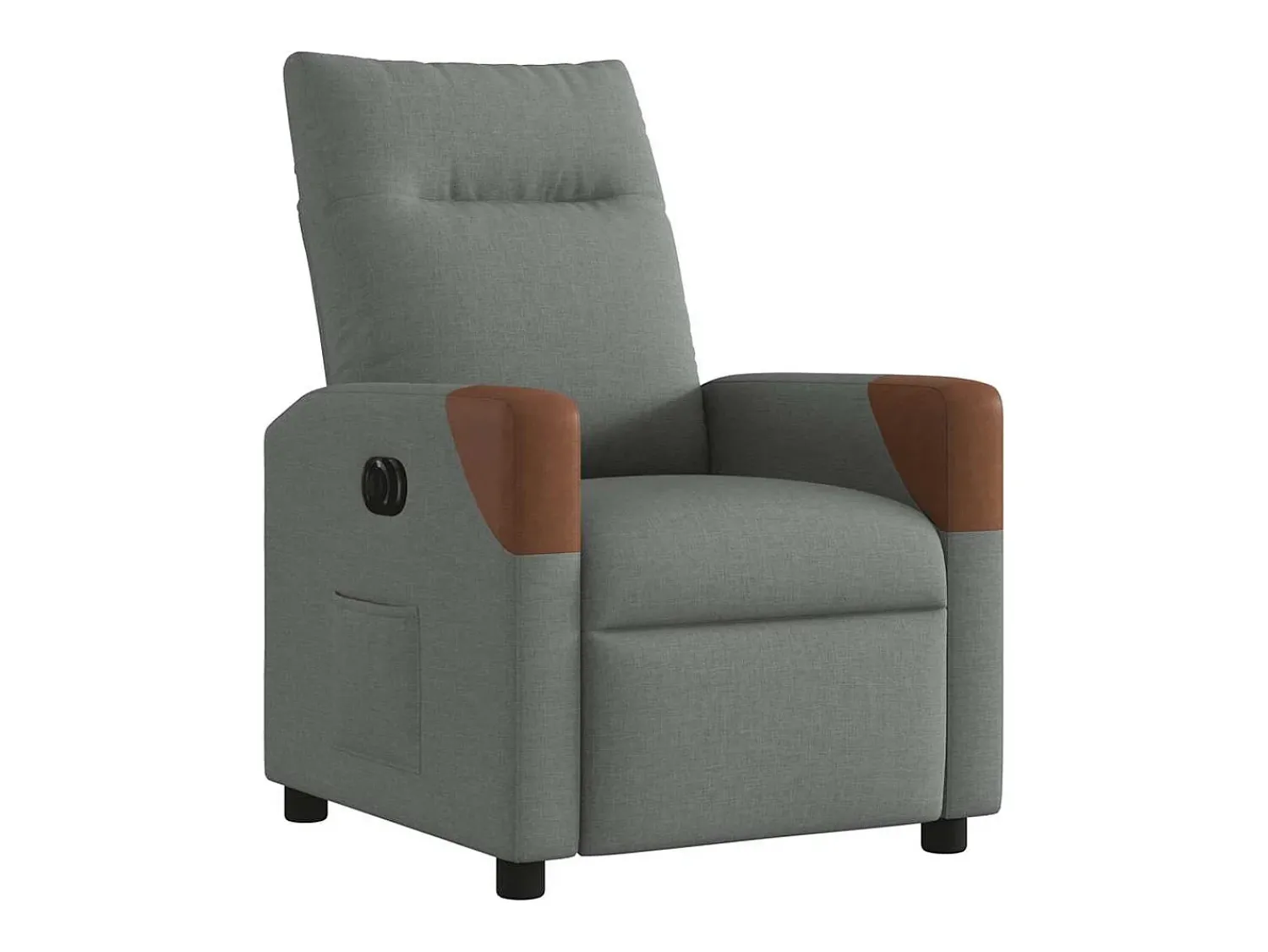 New Poltrona Confortável | Poltrona reclinável elétrica tecido cinzento-escuro SHL998565 Cinza antracite