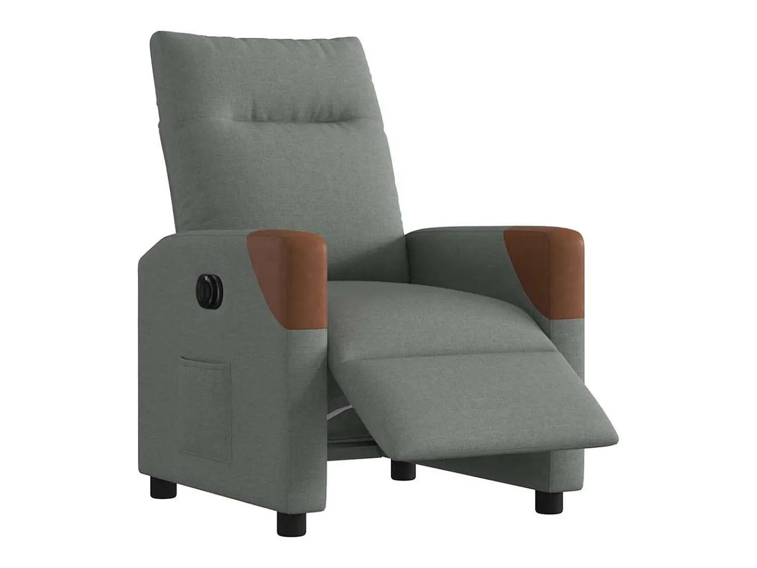 New Poltrona Confortável | Poltrona reclinável elétrica tecido cinzento-escuro SHL998565 Cinza antracite