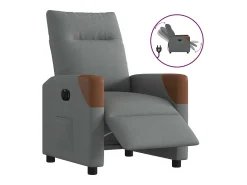 New Poltrona Confortável | Poltrona reclinável elétrica tecido cinzento-escuro SHL998565 Cinza antracite